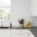 Monet White Carrara 11.75x11.25 Honed Decorative Marble Mosaic