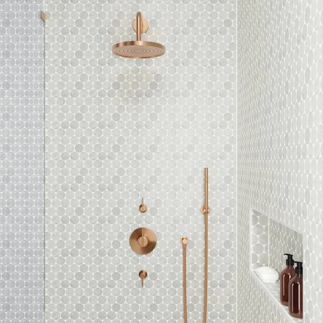 Monet White Carrara 11.75x11.5 Honed Marble Mosaic