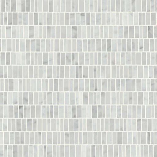 Monet White Carrara 12.25x12 7 Honed Marble Mosaic
