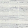 Monet White Carrara 12x11.75 Honed Decorative Marble Mosaic