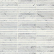 Monet White Carrara 12x11.75 Honed Decorative Marble Mosaic