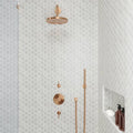 Monet White Carrara 12.25x11 4 Honed Decorative Marble Mosaic
