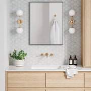 Monet White Carrara 12.25x11 4 Honed Decorative Marble Mosaic