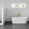 Monet White Carrara 2x8 Honed Decorative Marble Floor & Wall Tile