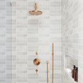Monet White Carrara 2x8 Honed Decorative Marble Floor & Wall Tile
