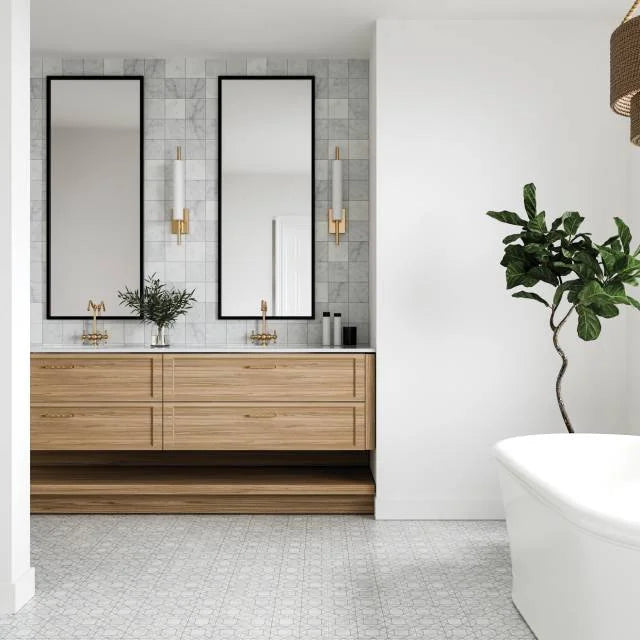 Monet White Carrara 4x4 Honed Marble Floor & Wall Tile