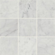 Monet White Carrara 4x4 Honed Marble Floor & Wall Tile