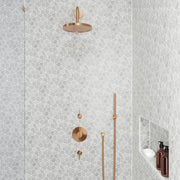 Monet White Carrara 9.75x9.75 Honed Decorative Marble Mosaic