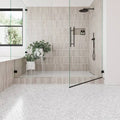 Monet White Carrara 9.75x9.75 Honed Decorative Marble Mosaic
