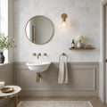 Monet White Carrara Marble Tile 4x4 Honed 3/8 inch — Powder Room wall