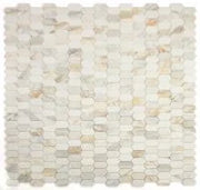 Montage Calacatta Gold Elongated Hex Honed Marble Mosaic