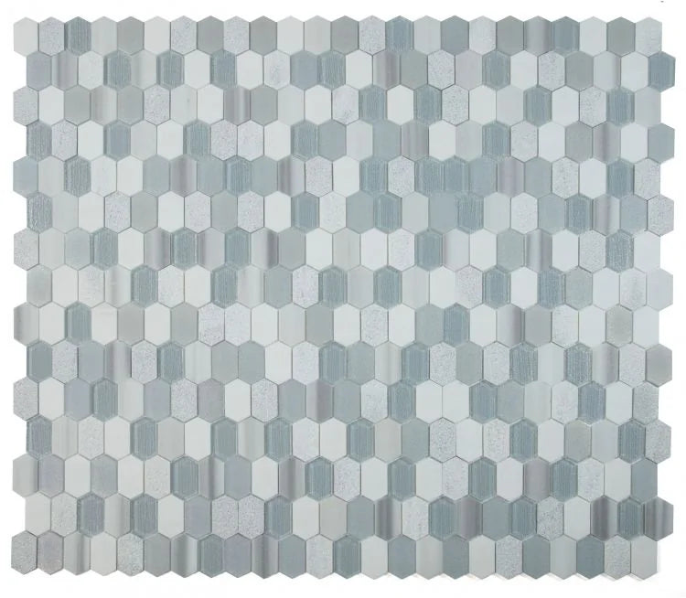 Montage Modern Grey 12.5x13.25 Elongated Hexagon Mosaic