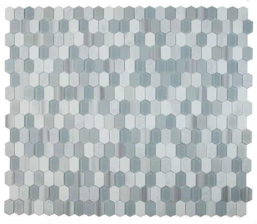 Montage Modern Grey 12.5x13.25 Elongated Hexagon Mosaic