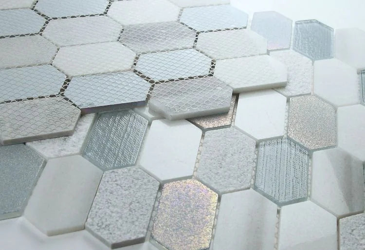 Montage Modern Grey 12.5x13.25 Elongated Hexagon Mosaic