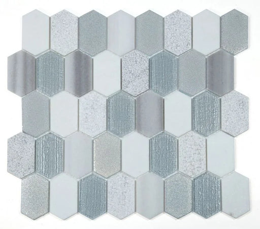 Montage Modern Grey 12.5x13.25 Elongated Hexagon Mosaic