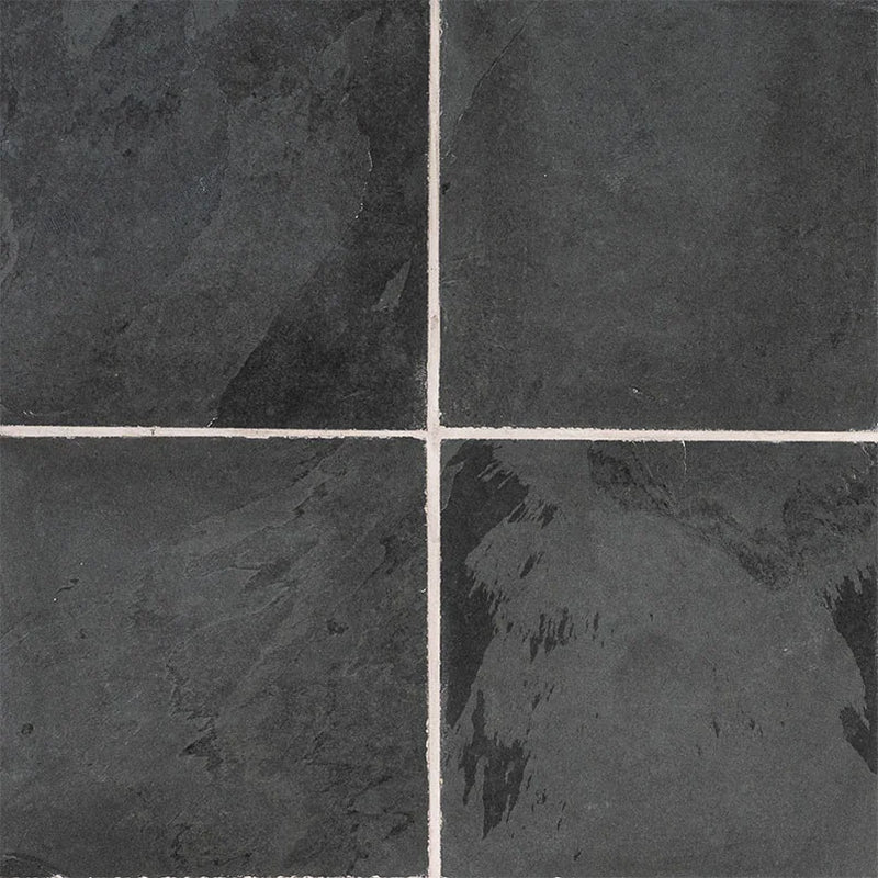 Montauk Black 12x12 Gauged Slate Natural Stone Tile