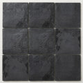 Montauk Black 12x12 Gauged Slate Natural Stone Tile close-up