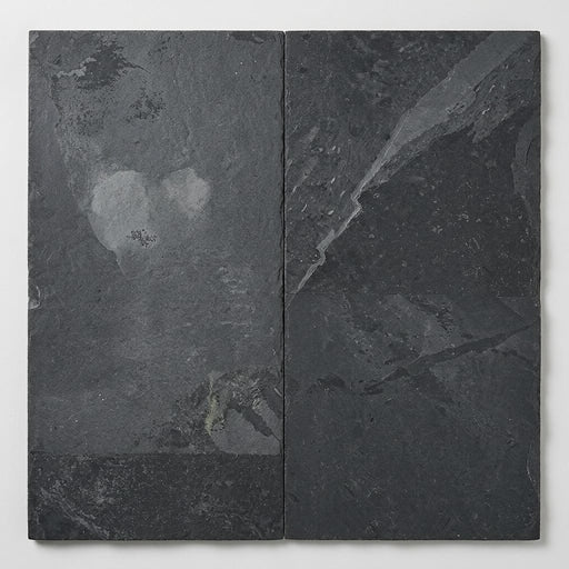 Montauk Black 12x24 Gauged Slate Natural Stone Tile close-up