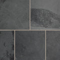Montauk Black 16x16 Gauged Slate Natural Stone Tile