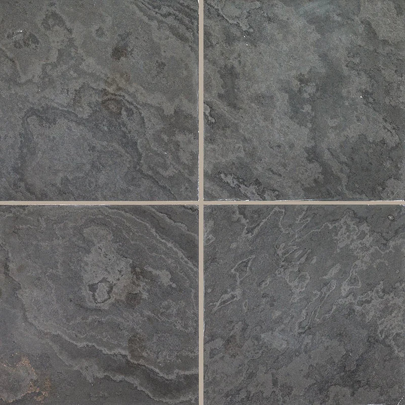 Montauk Black 16x16 Honed Slate Natural Stone Tile