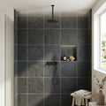 Montauk Black 24x24 Gauged Slate Tile — Bathroom shower wall
