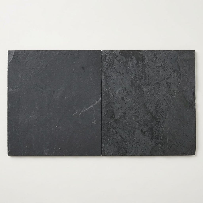 Montauk Black 24x24 Gauged Slate Tile close-up