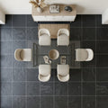 Montauk Black 24x24 Gauged Slate Tile — Dining Room floor