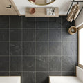 Montauk Black 24x24 Gauged Slate Tile — Foyer floor