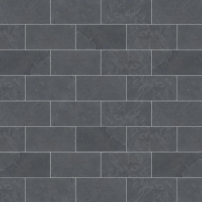 Montauk Black 3x6 Subway Gauged Slate Tile