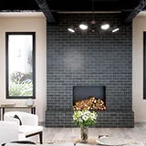 Montauk Black 4x12 Subway Gauged Slate Tile