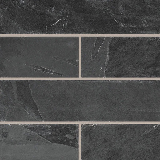 Montauk Black 6x24 Gauged Slate Tile