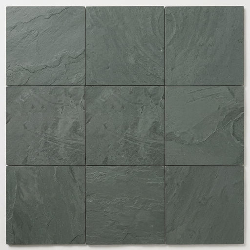 Montauk Blue 12x12 Gauged Slate Tile close-up