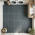Montauk Blue 12x12 Gauged Slate Tile — Laundry Room floor