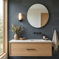 Montauk Blue 12x24 Gauged Slate Tile — Bathroom vanity wall