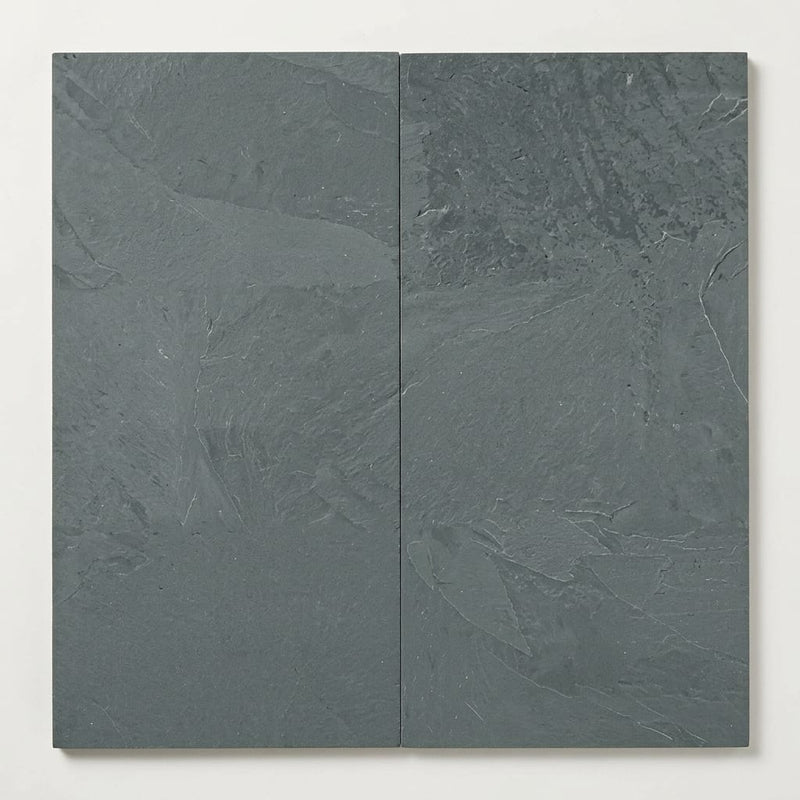 Montauk Blue 12x24 Gauged Slate Tile close-up