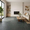 Montauk Blue 12x24 Gauged Slate Tile — Living Room floor