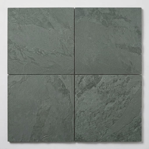 Montauk Blue 16x16 Gauged Slate Tile close-up