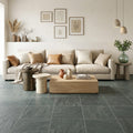 Montauk Blue 16x16 Gauged Slate Tile — Living Room floor