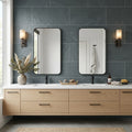 Montauk Blue 18x36 Gauged Slate Tile — Bathroom vanity wall