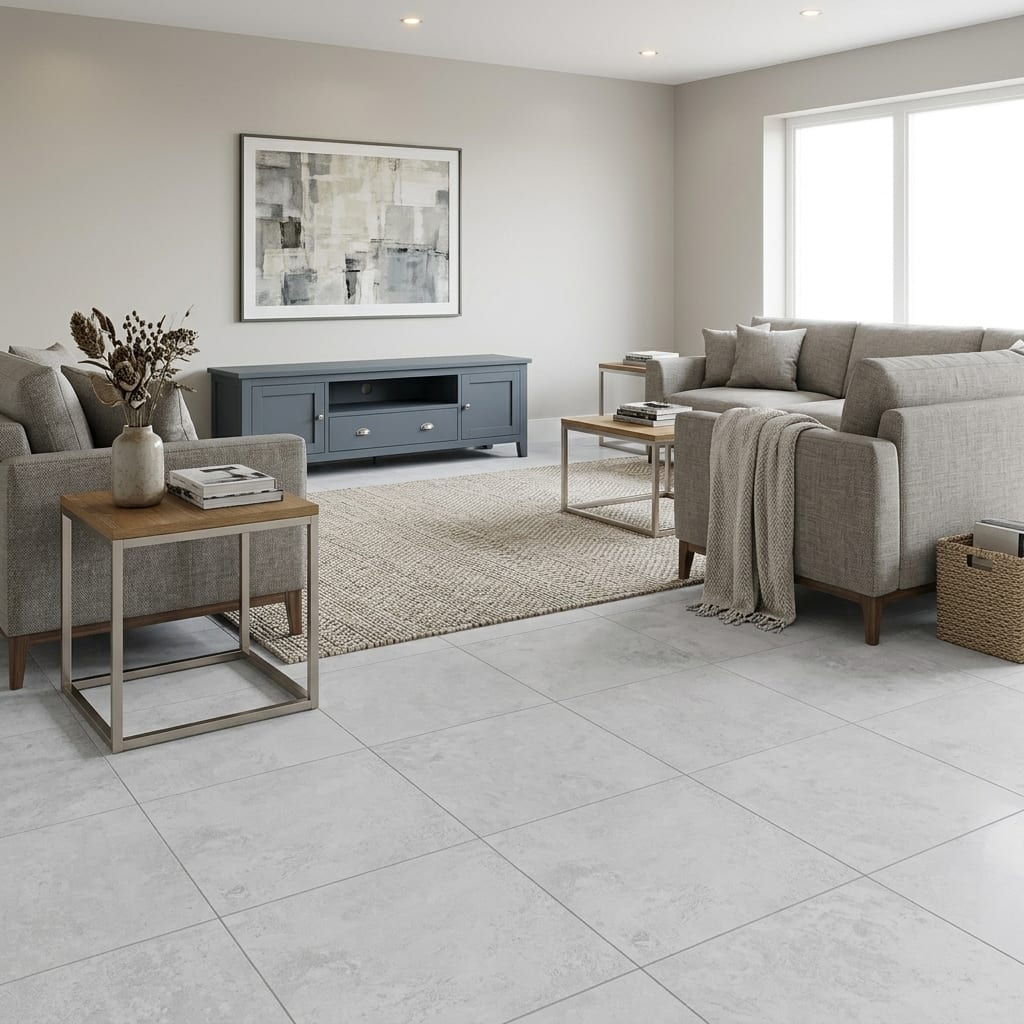 Monument White 17x17 Ceramic Tile — Solidshape