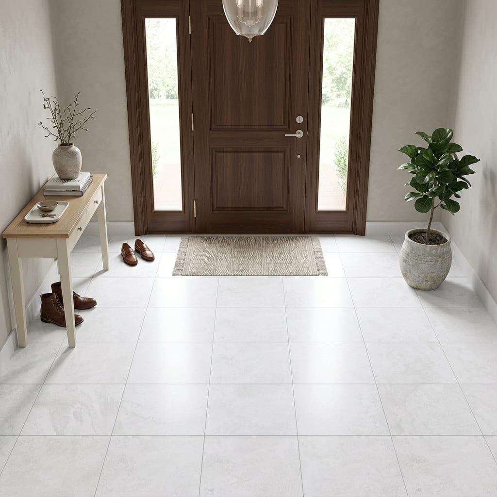 Monument White 17x17 Ceramic Tile — Solidshape