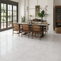 Monument White 17x17 Ceramic Tile 18x18 — Living Room floor