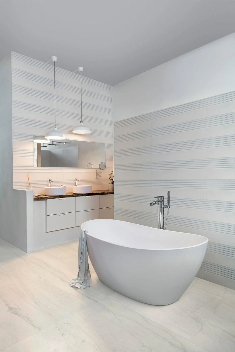 Mood Wall White Highway 12x36 Ceramic Tile