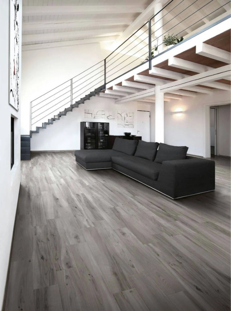 Mood Wood Grey 8x48 Porcelain Tile