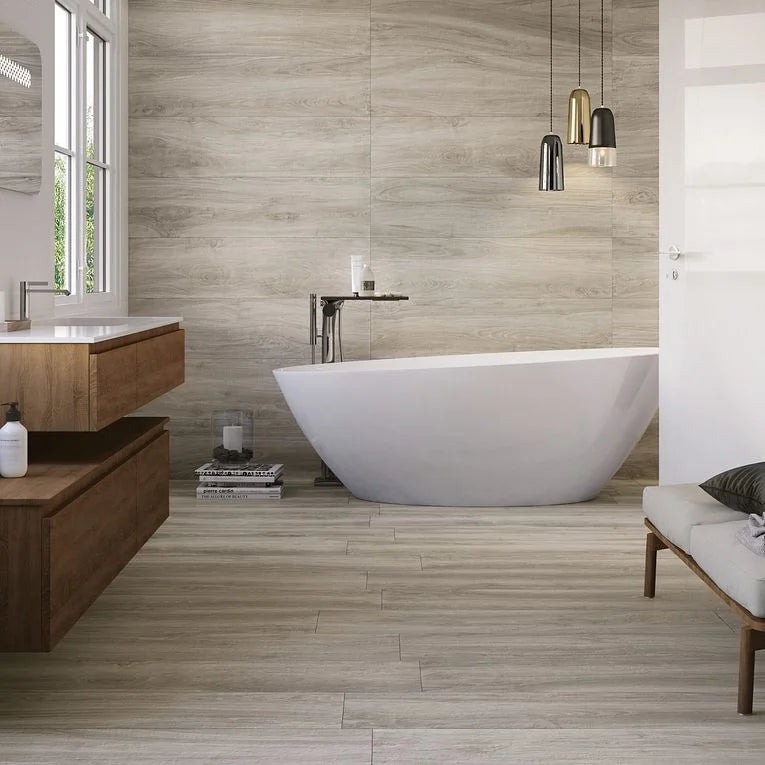More Wood Grigio 8x48 Plank Matte Wood Look Porcelain Tile