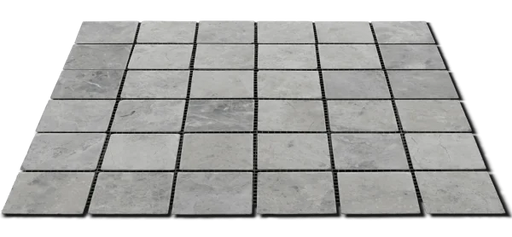 Tundra Gray 12x12 2x2 Tumbled Marble Mosaic