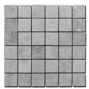 Tundra Gray 12x12 2x2 Tumbled Marble Mosaic