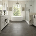 Moselle Gris Limestone Tile 12x24 Honed 3/8 inch — Primary Bath floor