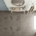 Moselle Gris Limestone Tile 24x24 Honed — Foyer floor