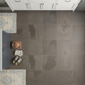 Moselle Gris Limestone Tile 24x24 Honed — Kitchen floor